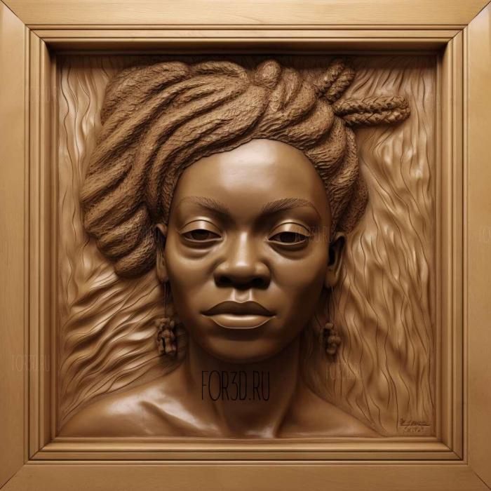 Sandra Bland 1 stl model for CNC